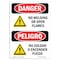 Signmission OSHA Danger, No Welding Or Open Flames Bilingual, 7in X 5in Decal, 5" W, 7" L, Bilingual Spanish OS-DS-D-57-VS-1496 - alternate 1